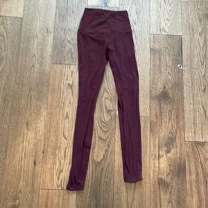 Lululemon maroon leggings, size 2 28”